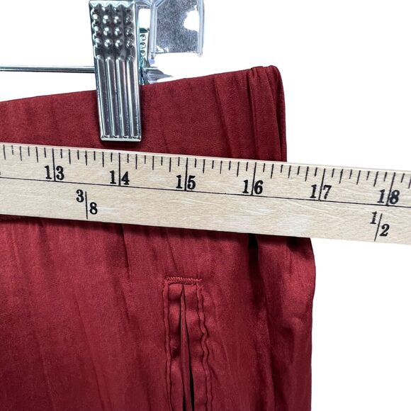 Hello Nite Satin Cargo Jogger Pants Womens S Rust Orange Pull On Pockets Utility - Picture 5 of 12